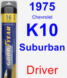 Driver Wiper Blade for 1975 Chevrolet K10 Suburban - Assurance