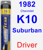 Driver Wiper Blade for 1982 Chevrolet K10 Suburban - Assurance