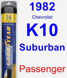 Passenger Wiper Blade for 1982 Chevrolet K10 Suburban - Assurance