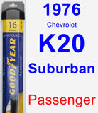 Passenger Wiper Blade for 1976 Chevrolet K20 Suburban - Assurance