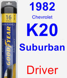 Driver Wiper Blade for 1982 Chevrolet K20 Suburban - Assurance