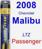 Passenger Wiper Blade for 2008 Chevrolet Malibu - Assurance