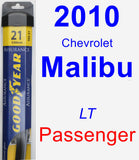 Passenger Wiper Blade for 2010 Chevrolet Malibu - Assurance