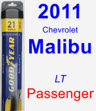 Passenger Wiper Blade for 2011 Chevrolet Malibu - Assurance