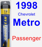 Passenger Wiper Blade for 1998 Chevrolet Metro - Assurance