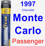 Passenger Wiper Blade for 1997 Chevrolet Monte Carlo - Assurance