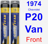 Front Wiper Blade Pack for 1974 Chevrolet P20 Van - Assurance