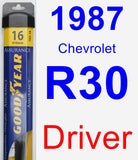 Driver Wiper Blade for 1987 Chevrolet R30 - Assurance