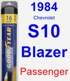 Passenger Wiper Blade for 1984 Chevrolet S10 Blazer - Assurance