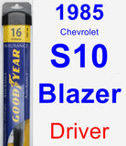 Driver Wiper Blade for 1985 Chevrolet S10 Blazer - Assurance