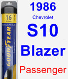 Passenger Wiper Blade for 1986 Chevrolet S10 Blazer - Assurance