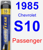 Passenger Wiper Blade for 1985 Chevrolet S10 - Assurance