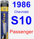 Passenger Wiper Blade for 1986 Chevrolet S10 - Assurance