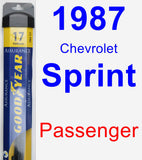 Passenger Wiper Blade for 1987 Chevrolet Sprint - Assurance