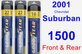 Front & Rear Wiper Blade Pack for 2001 Chevrolet Suburban 1500 - Assurance