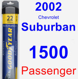Passenger Wiper Blade for 2002 Chevrolet Suburban 1500 - Assurance