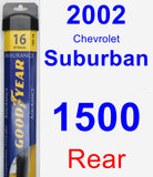 Rear Wiper Blade for 2002 Chevrolet Suburban 1500 - Assurance