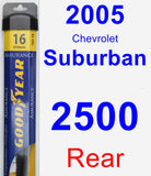 Rear Wiper Blade for 2005 Chevrolet Suburban 2500 - Assurance
