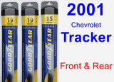 Front & Rear Wiper Blade Pack for 2001 Chevrolet Tracker - Assurance