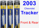 Front & Rear Wiper Blade Pack for 2003 Chevrolet Tracker - Assurance