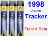 Front & Rear Wiper Blade Pack for 1998 Chevrolet Tracker - Assurance
