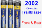 Front & Rear Wiper Blade Pack for 2002 Chevrolet Trailblazer - Assurance