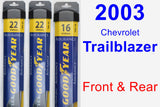 Front & Rear Wiper Blade Pack for 2003 Chevrolet Trailblazer - Assurance