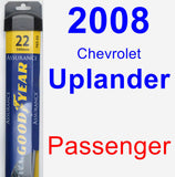 Passenger Wiper Blade for 2008 Chevrolet Uplander - Assurance