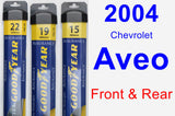 Front & Rear Wiper Blade Pack for 2004 Chevrolet Aveo - Assurance