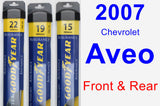 Front & Rear Wiper Blade Pack for 2007 Chevrolet Aveo - Assurance