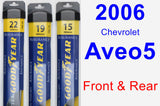 Front & Rear Wiper Blade Pack for 2006 Chevrolet Aveo5 - Assurance