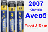 Front & Rear Wiper Blade Pack for 2007 Chevrolet Aveo5 - Assurance