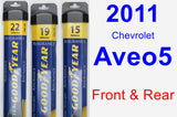 Front & Rear Wiper Blade Pack for 2011 Chevrolet Aveo5 - Assurance