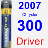 Driver Wiper Blade for 2007 Chrysler 300 - Assurance