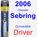 Driver Wiper Blade for 2006 Chrysler Sebring - Assurance