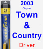 Driver Wiper Blade for 2003 Chrysler Town & Country - Assurance
