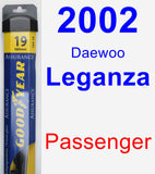 Passenger Wiper Blade for 2002 Daewoo Leganza - Assurance