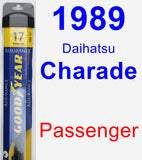 Passenger Wiper Blade for 1989 Daihatsu Charade - Assurance