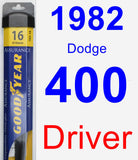 Driver Wiper Blade for 1982 Dodge 400 - Assurance