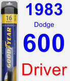 Driver Wiper Blade for 1983 Dodge 600 - Assurance