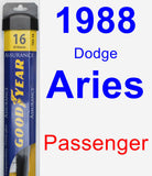 Passenger Wiper Blade for 1988 Dodge Aries - Assurance