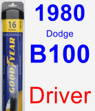 Driver Wiper Blade for 1980 Dodge B100 - Assurance