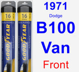 Front Wiper Blade Pack for 1971 Dodge B100 Van - Assurance