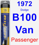 Passenger Wiper Blade for 1972 Dodge B100 Van - Assurance