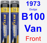 Front Wiper Blade Pack for 1973 Dodge B100 Van - Assurance