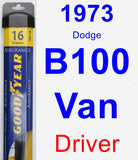 Driver Wiper Blade for 1973 Dodge B100 Van - Assurance