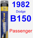 Passenger Wiper Blade for 1982 Dodge B150 - Assurance