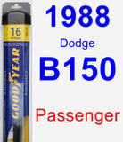 Passenger Wiper Blade for 1988 Dodge B150 - Assurance