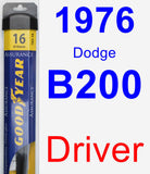 Driver Wiper Blade for 1976 Dodge B200 - Assurance