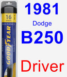 Driver Wiper Blade for 1981 Dodge B250 - Assurance